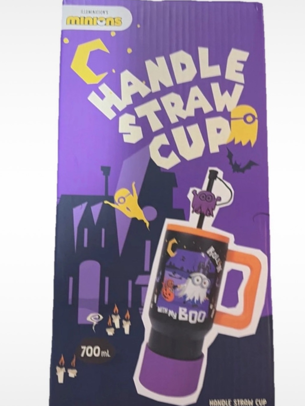 Minions Purple Handle Straw Cup - Halloween Themed
